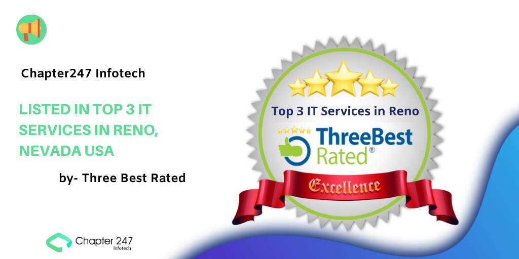 Chapter247 Infotech Listed in Top 3 IT Services in Reno Nevada by Three Best Rated