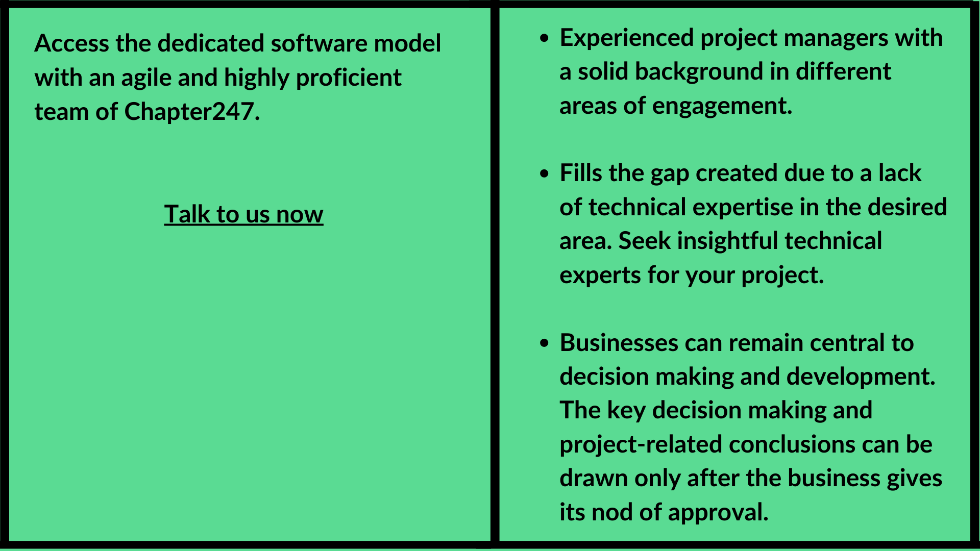software model with an agile and highly proficient team