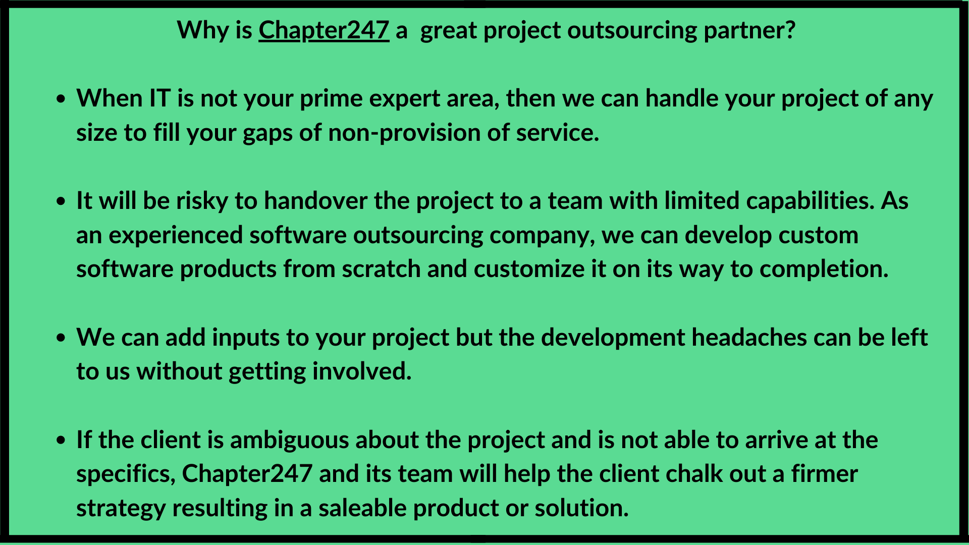 Why is Chapter247 a great project outsourcing partner_