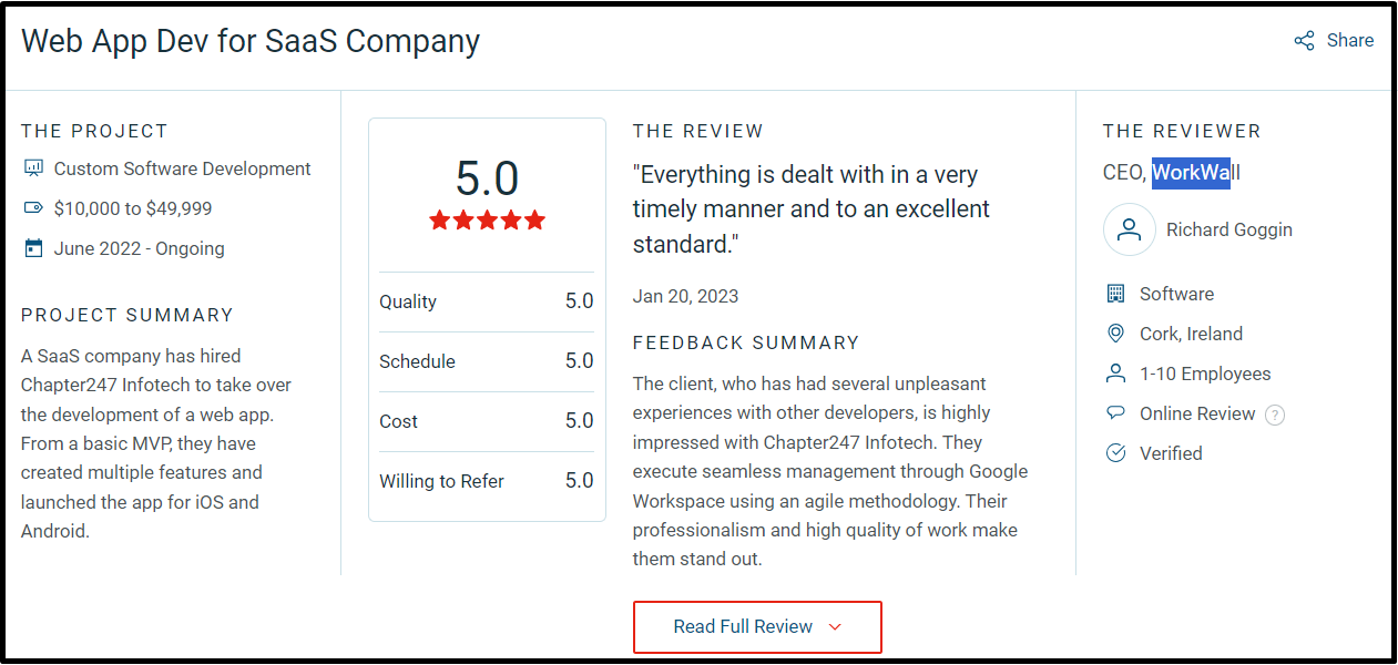 Chapter247, Saas, Saas firm.